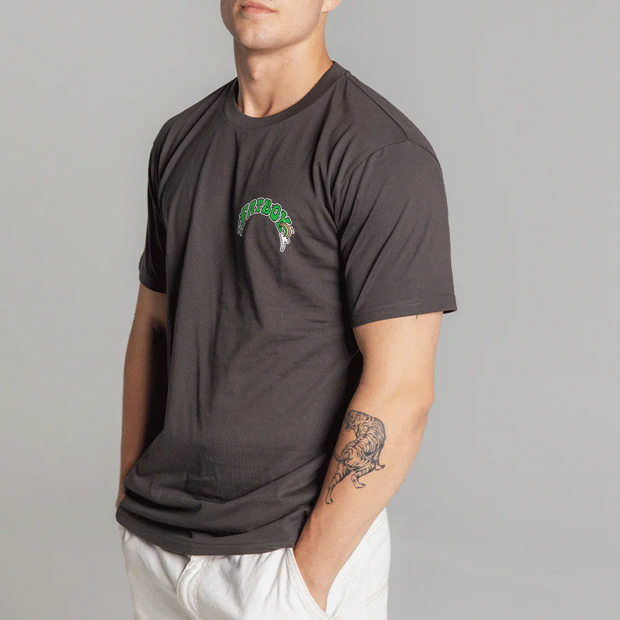 Fatboy Tee - Skull Wheel Green