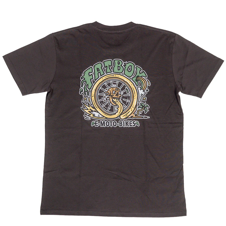 Fatboy Tee - Skull Wheel Green