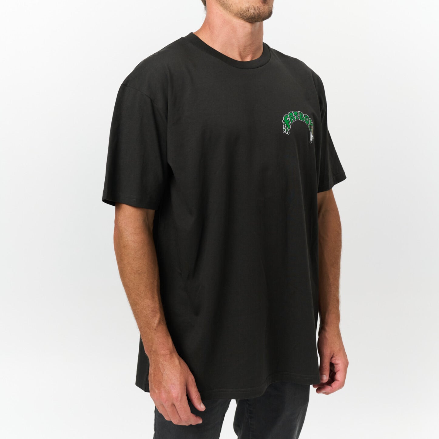 Fatboy Tee - Skull Wheel Green
