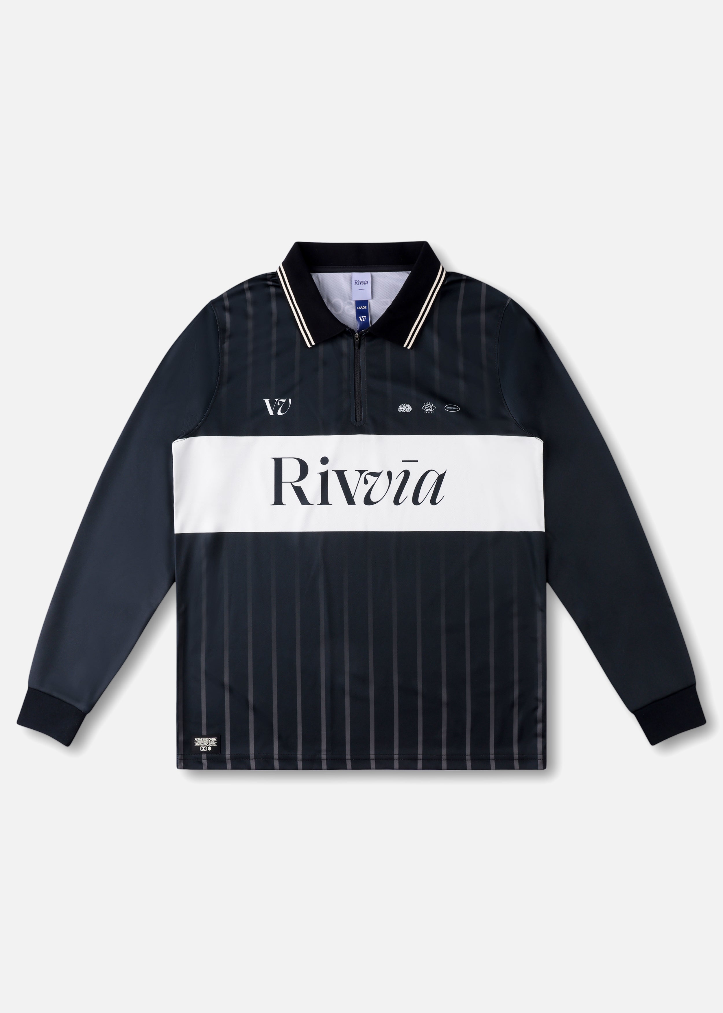 TEAM VV LS POLO : BLACK BONE