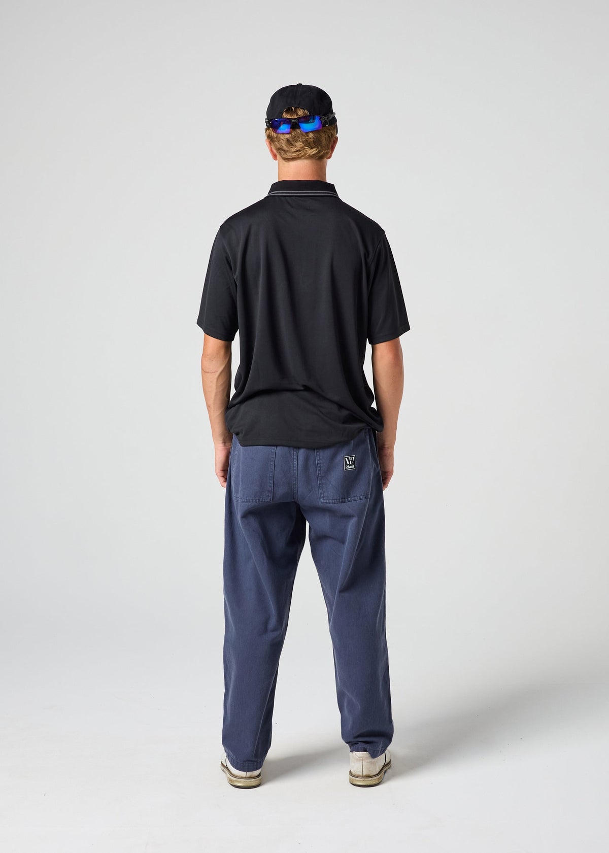 BOX LOGO POLO : BLACK