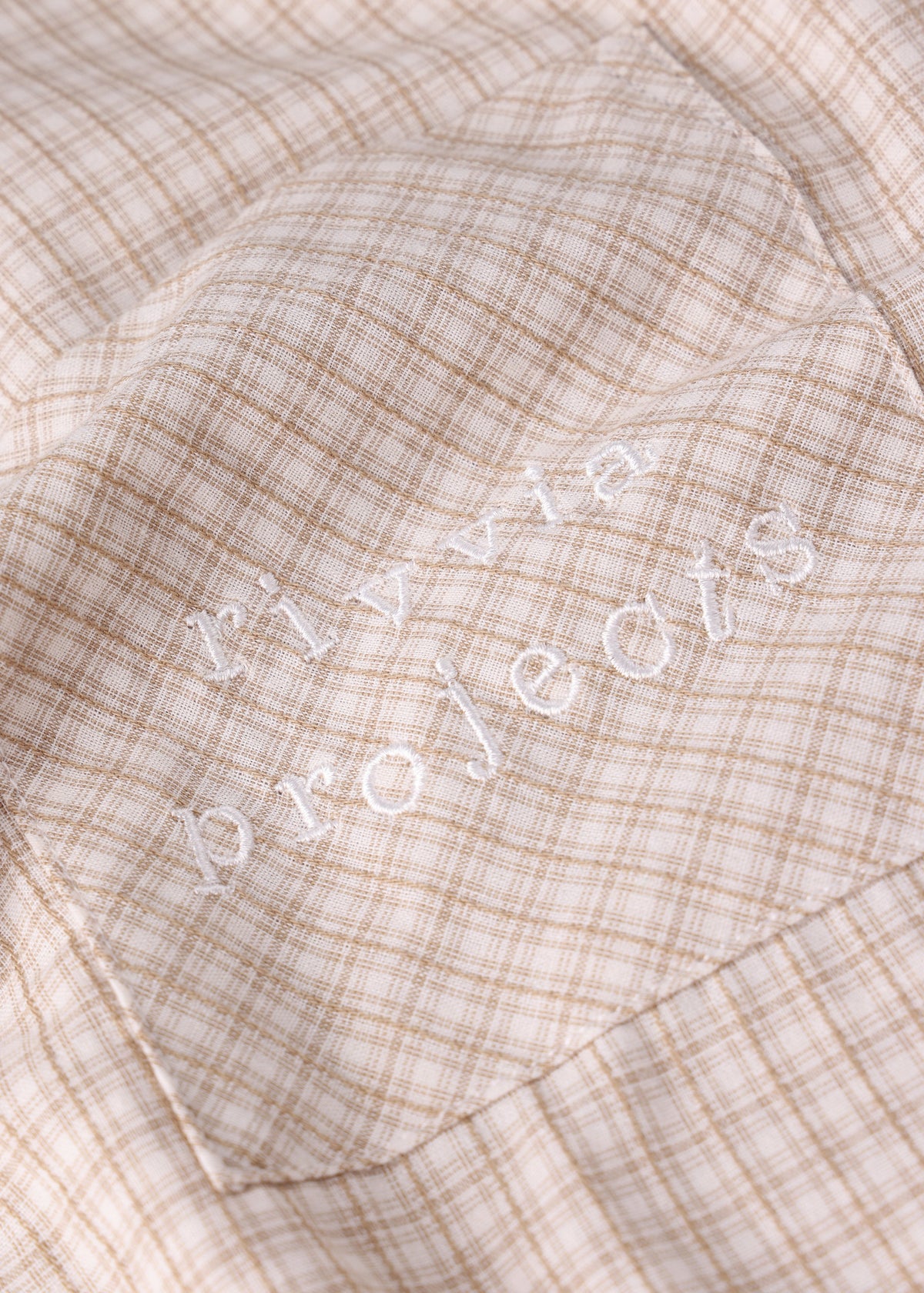 OPEN MIND CHECK SS SHIRT : BEIGE CHECK
