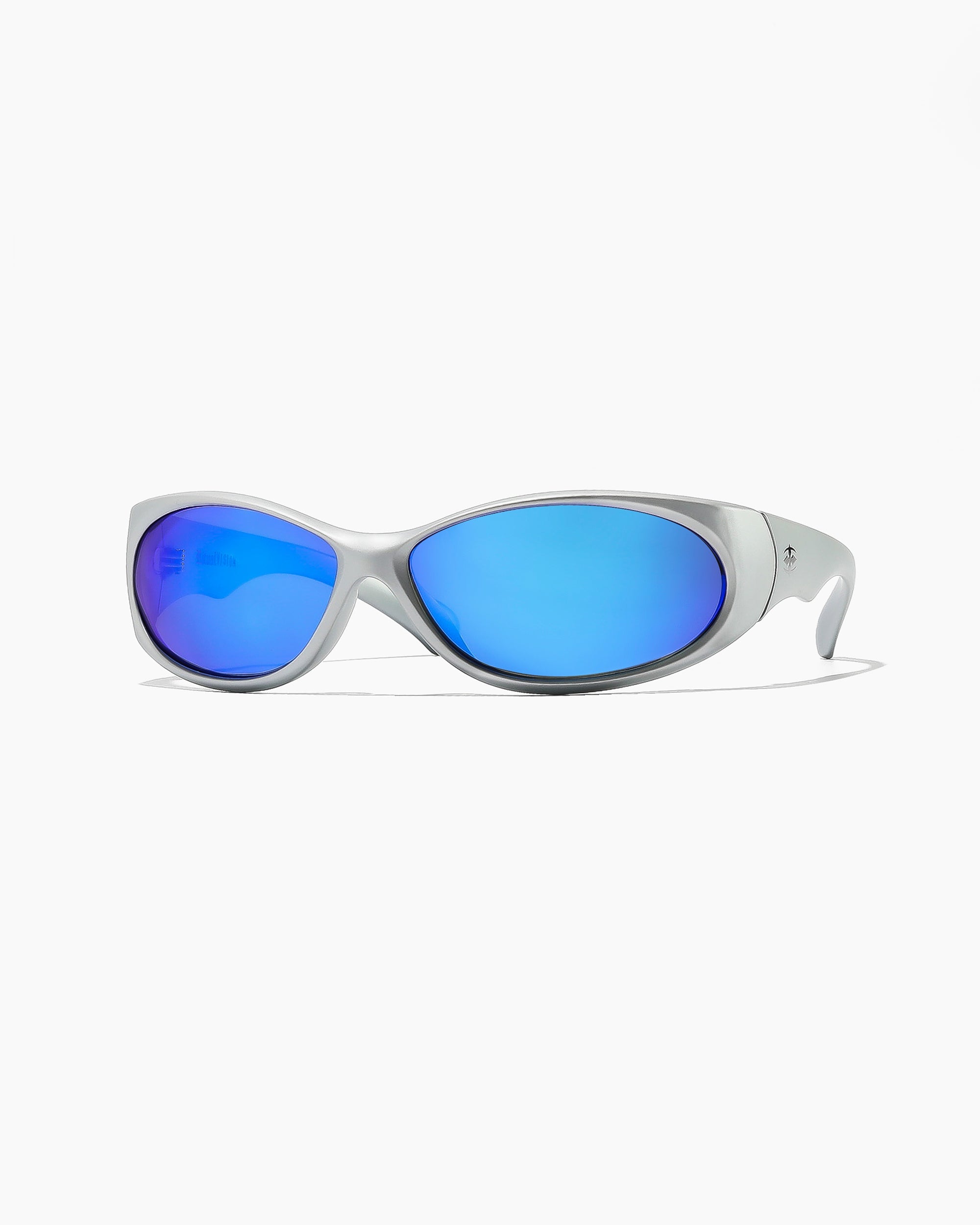 DEMON SPEED - MATTE CHROME / BLUE REFLECTIVE POLARISED