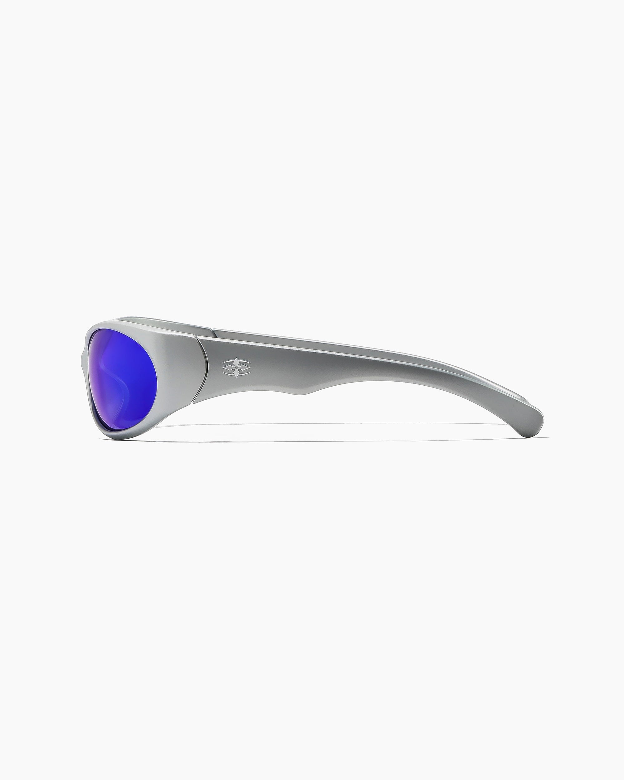 DEMON SPEED - MATTE CHROME / BLUE REFLECTIVE POLARISED