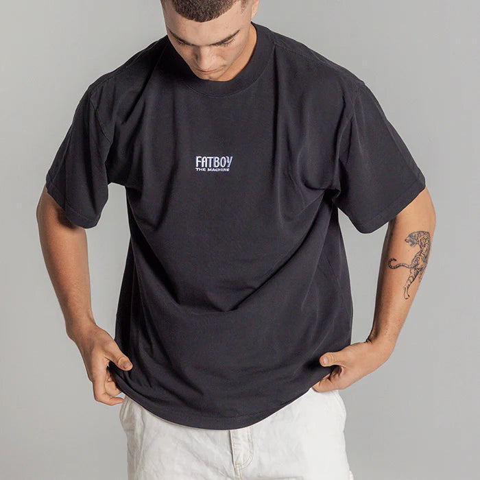 Fatboy Tee - Fatboy Embroidered Coal