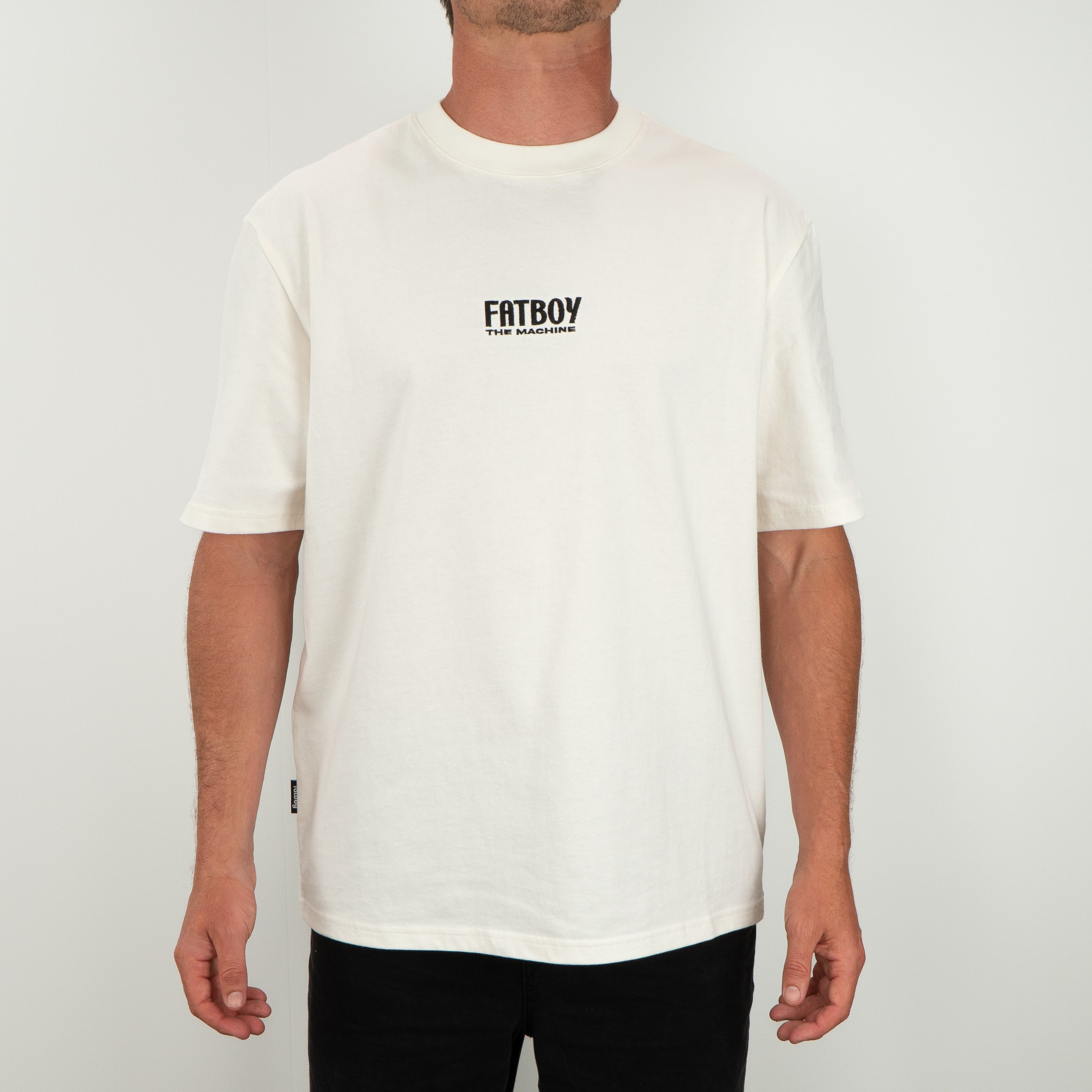 Fatboy Tee - Fatboy Embroidered White