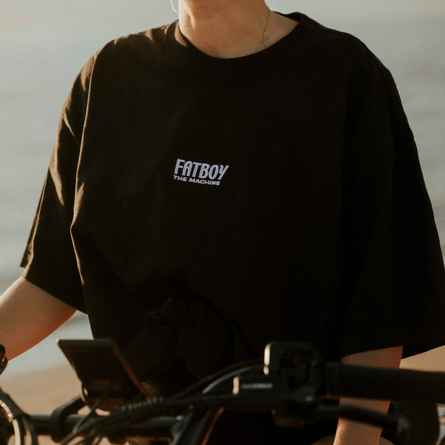 Fatboy Tee - Fatboy Embroidered Coal