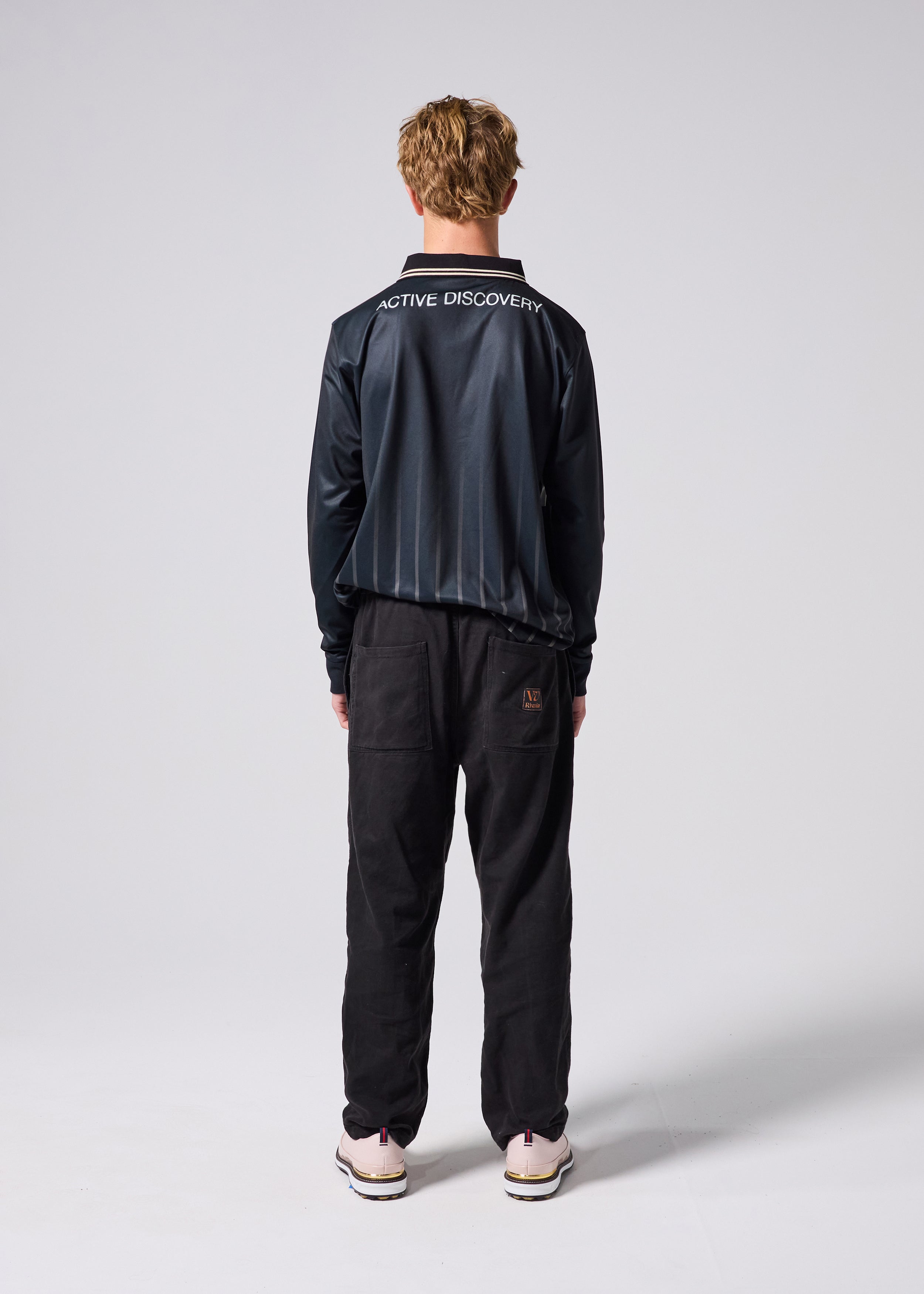 TEAM VV LS POLO : BLACK BONE