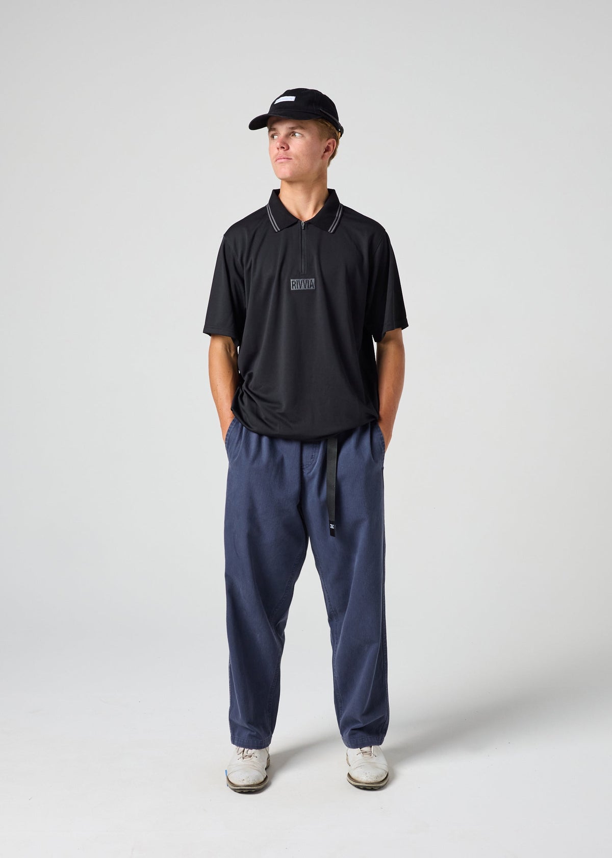 BOX LOGO POLO : BLACK
