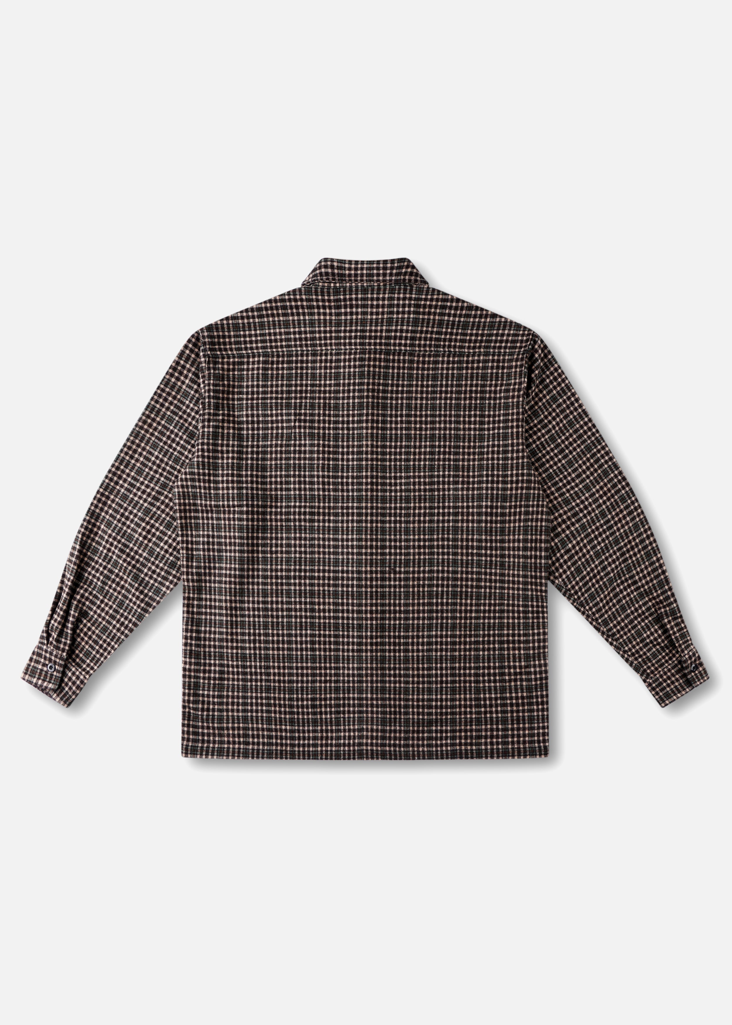 PLAID OFF TRACK SHIRT : BROWN