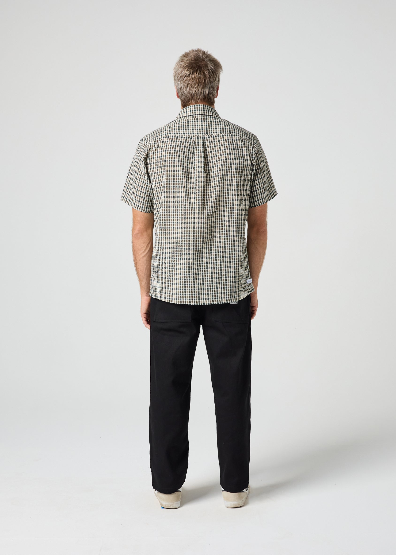 BOX LOGO SS SHIRT : GREEN CHECK