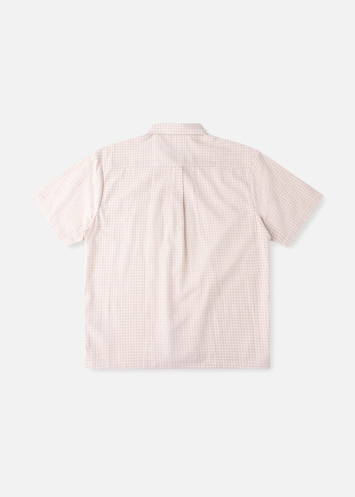 OPEN MIND CHECK SS SHIRT : BEIGE CHECK