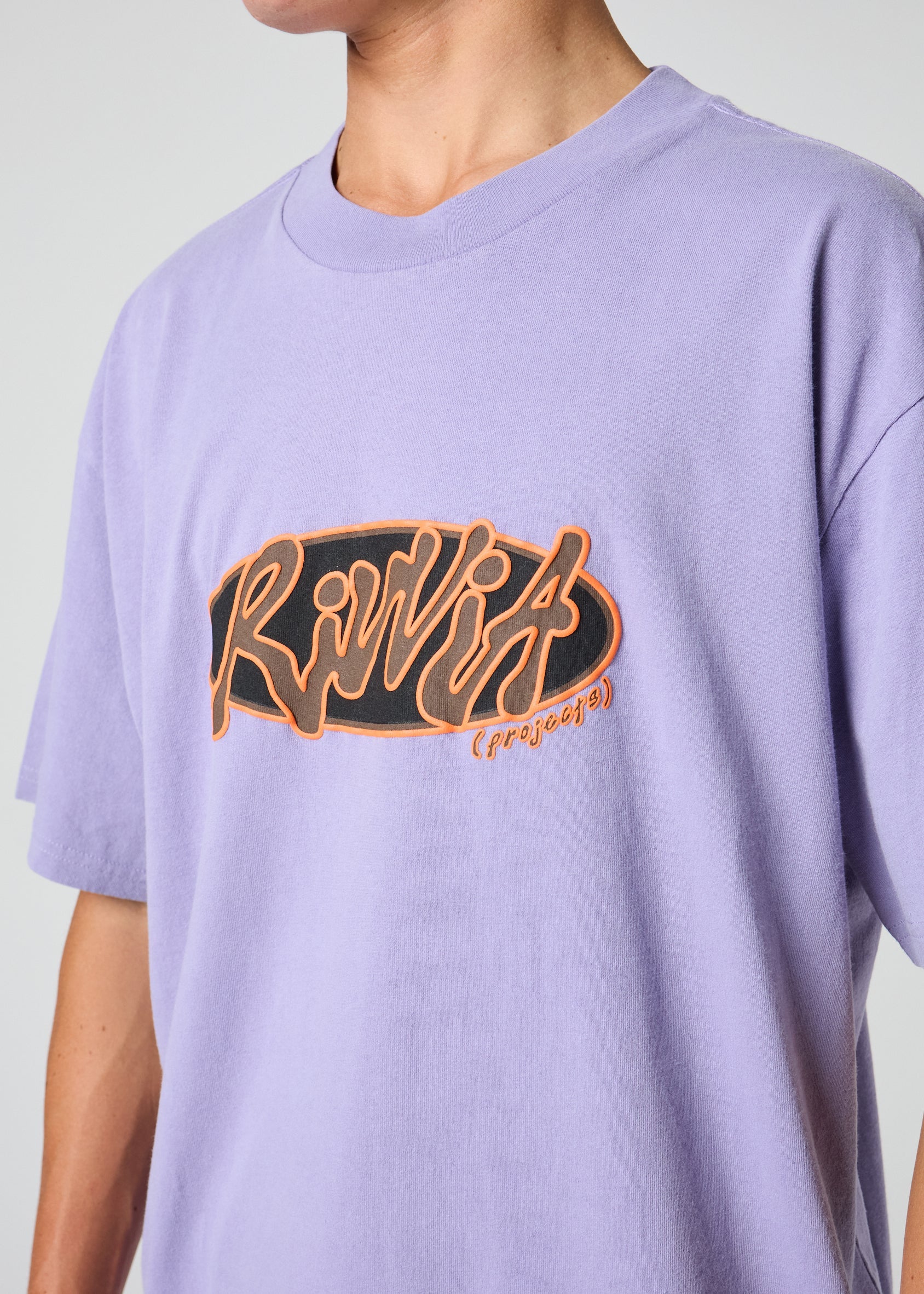 OVAL GRAF RELAXED FIT T-SHIRT : WASHED PURPLE