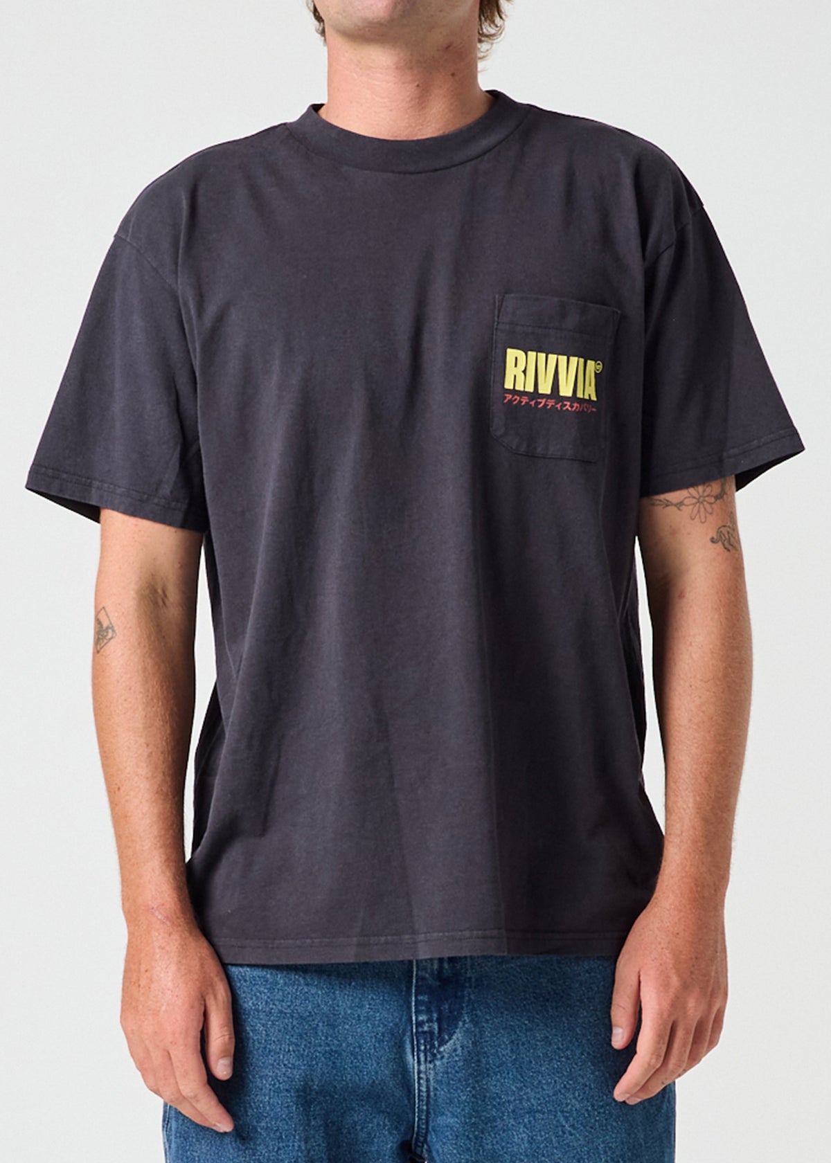PACK RELAXED FIT T-SHIRT : WASHED BLACK