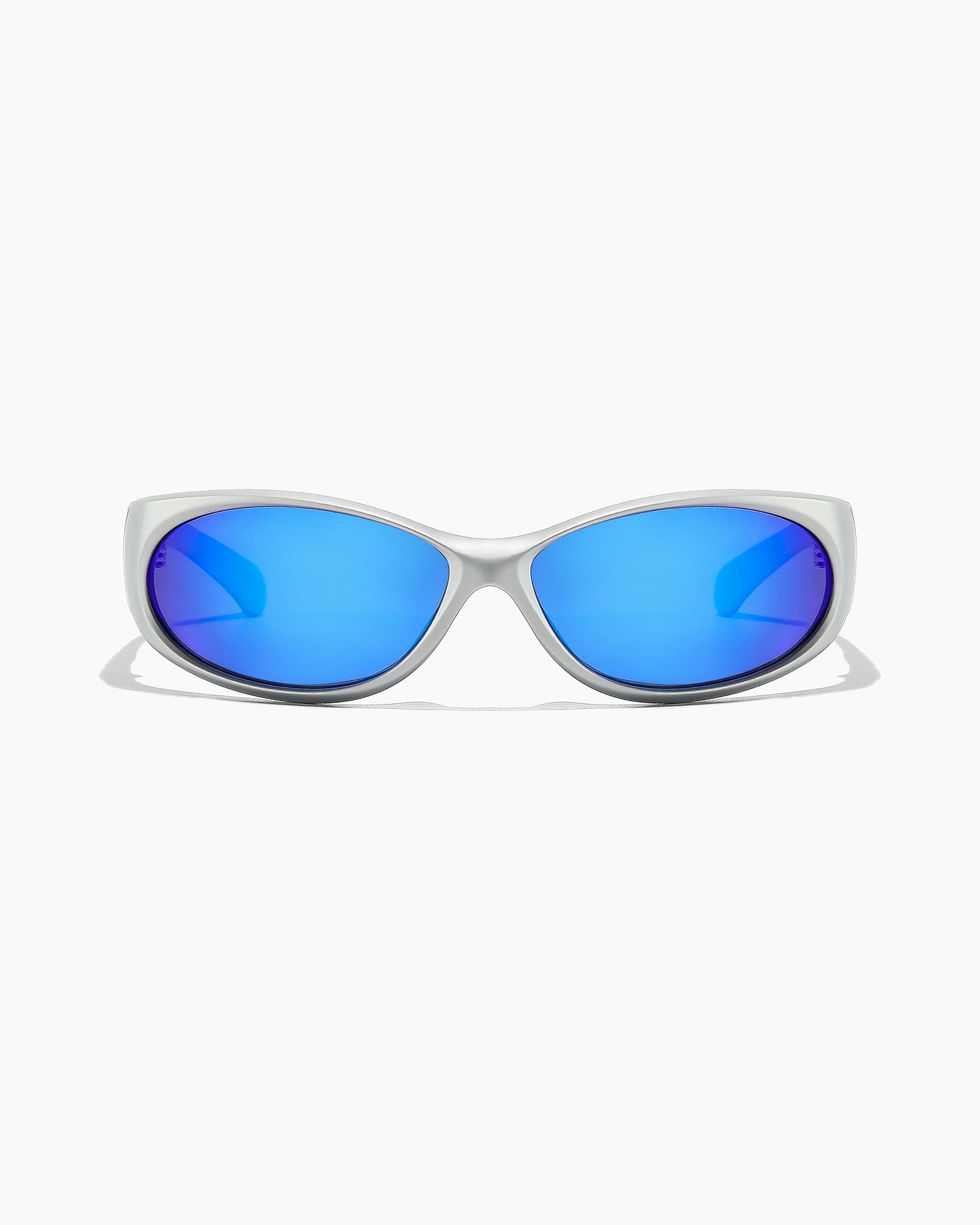 DEMON SPEED - MATTE CHROME / BLUE REFLECTIVE POLARISED